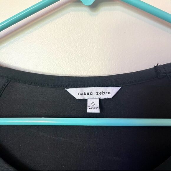 NAKED ZEBRA Crew Neck Blouse Size Small - Picture 4 of 4